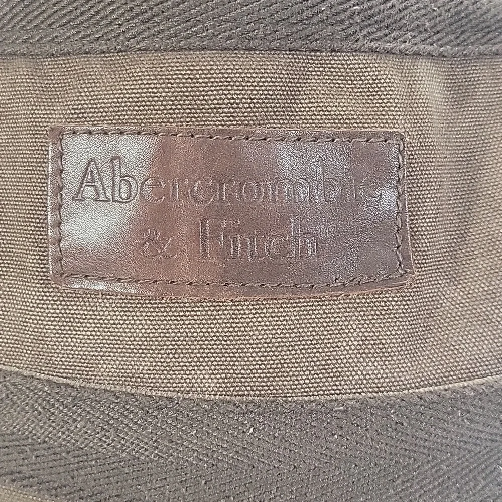 Abercrombie & Fitch Brown Canvas Leather Tote Bag for Men